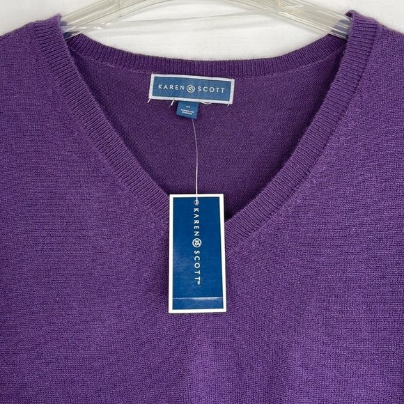Karen Scott Purple Sweater Size: Medium - Picture 2 of 5